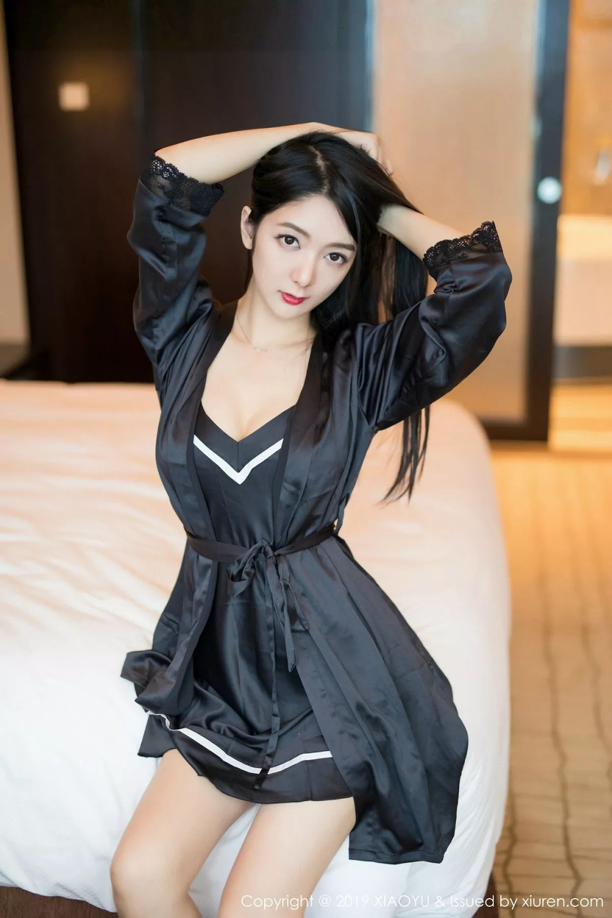 XIAOYU  语画界 Vol.103 Angela喜欢猫魅惑黑色内衣