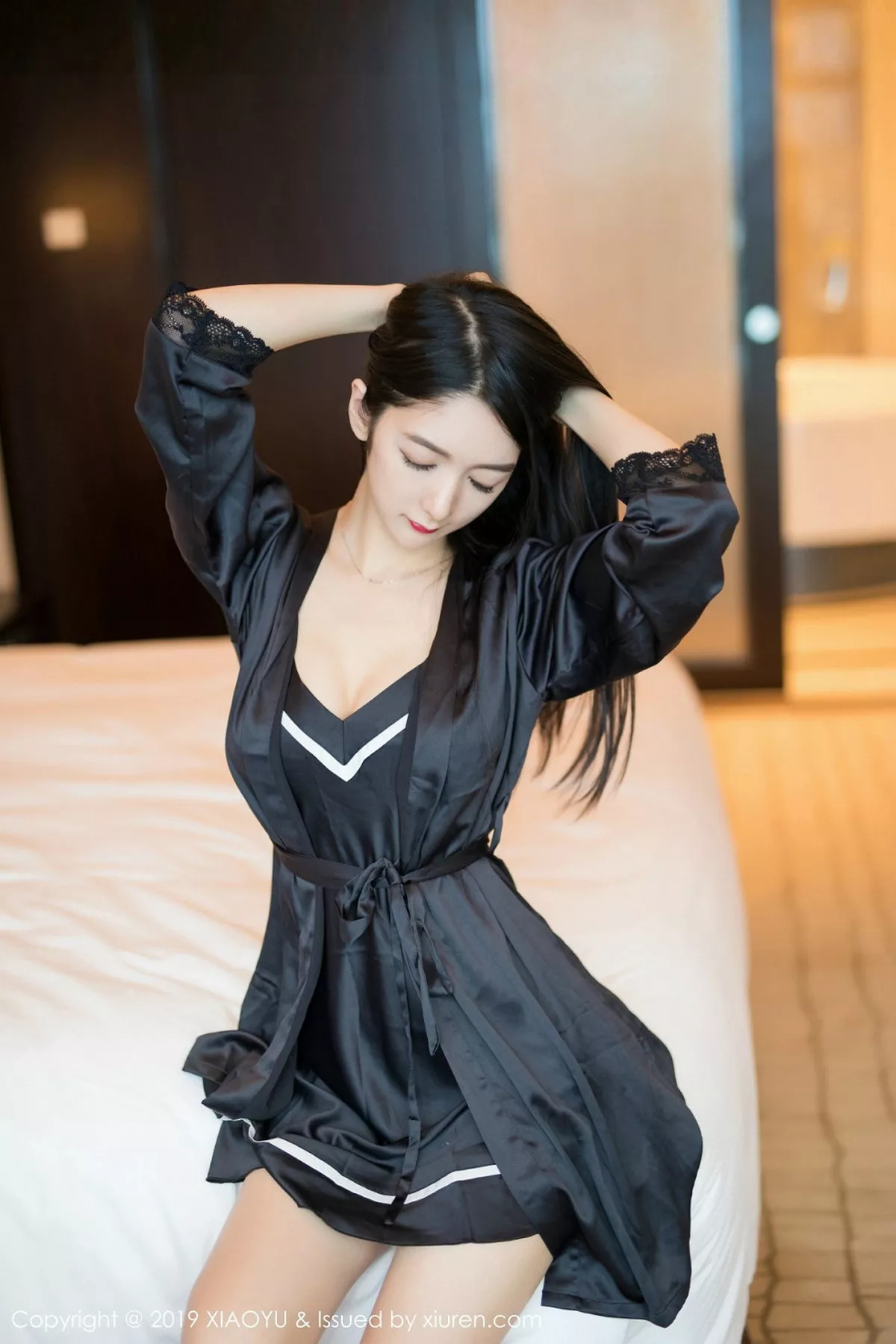 XIAOYU  语画界 Vol.103 Angela喜欢猫魅惑黑色内衣