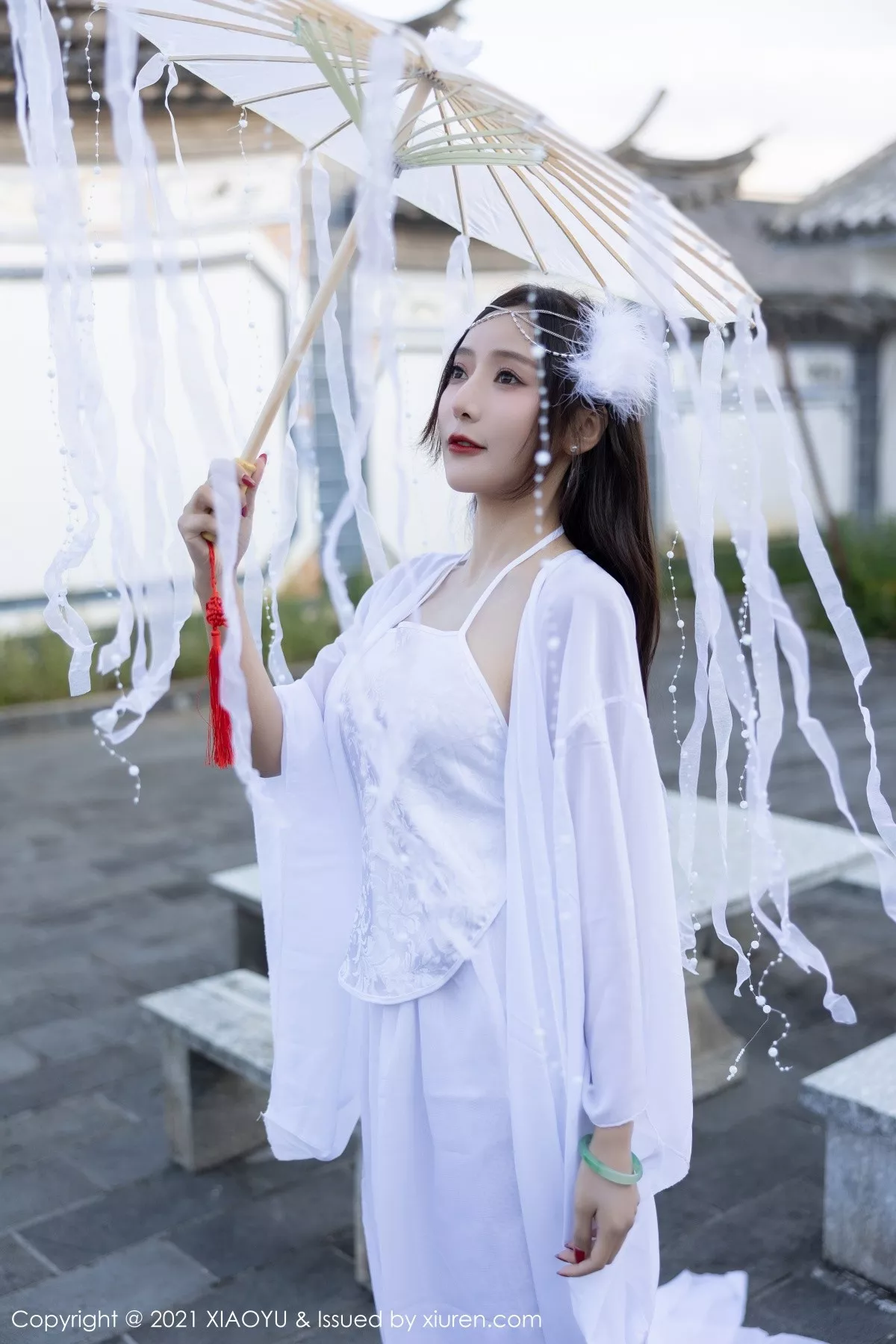 XIAOYU  语画界 Vol.672 轻透白纱古装 王馨瑶yanni 云南星愿旅拍11