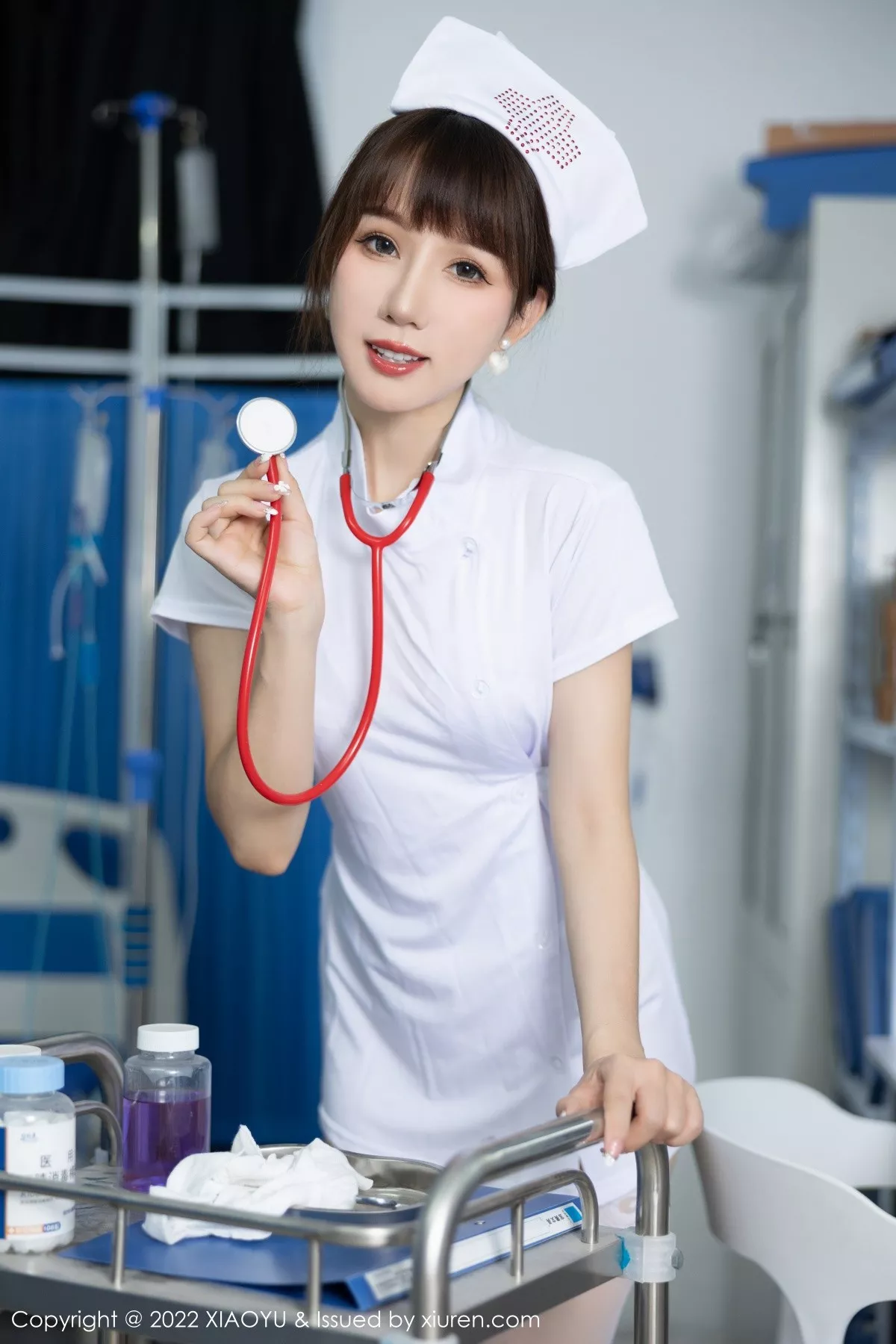 XIAOYU  语画界 Vol.853  波巧酱白色护士服饰性感写真33