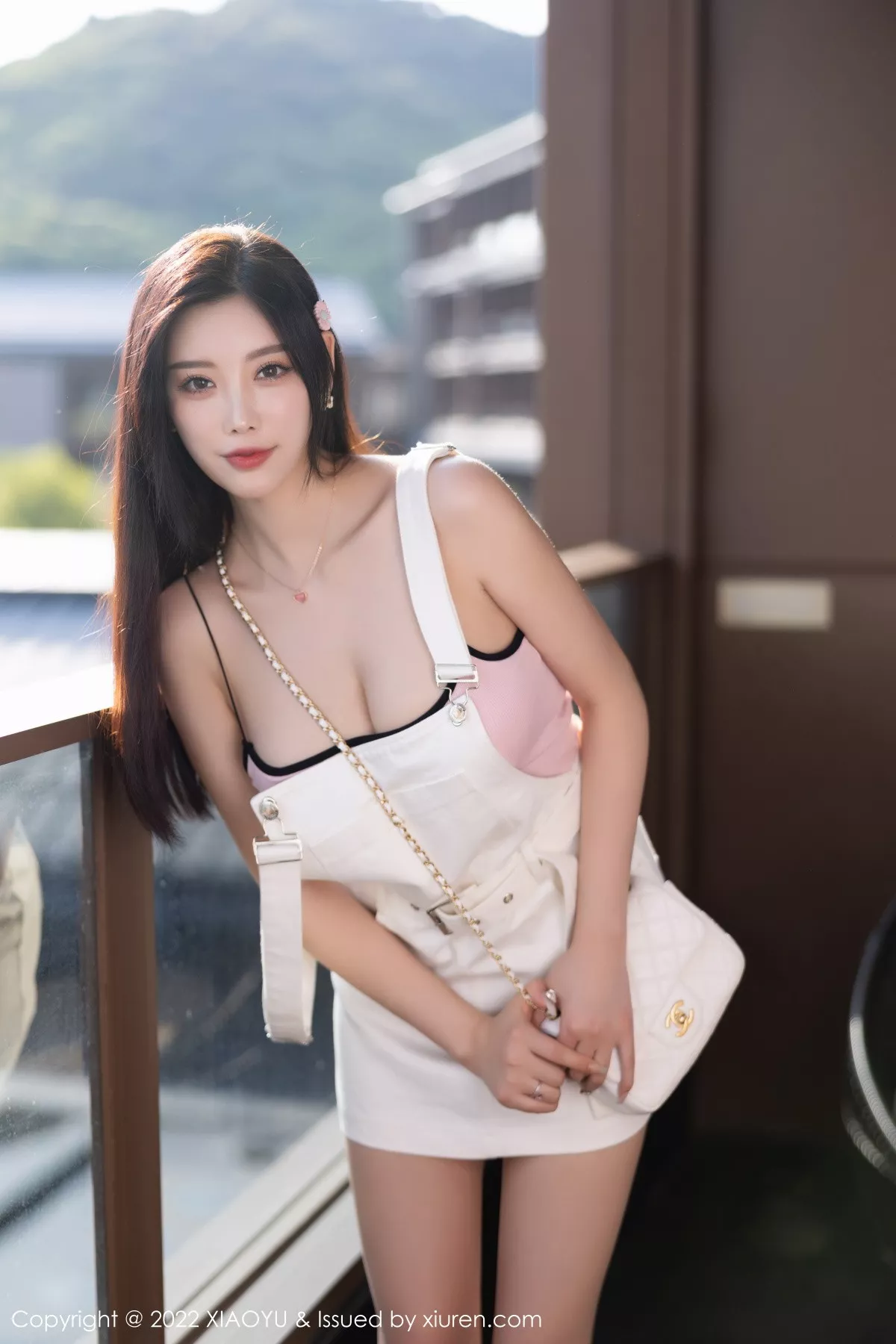 XIAOYU  语画界 Vol.887  杨晨晨Yome 白色背带短裙杭州旅拍33