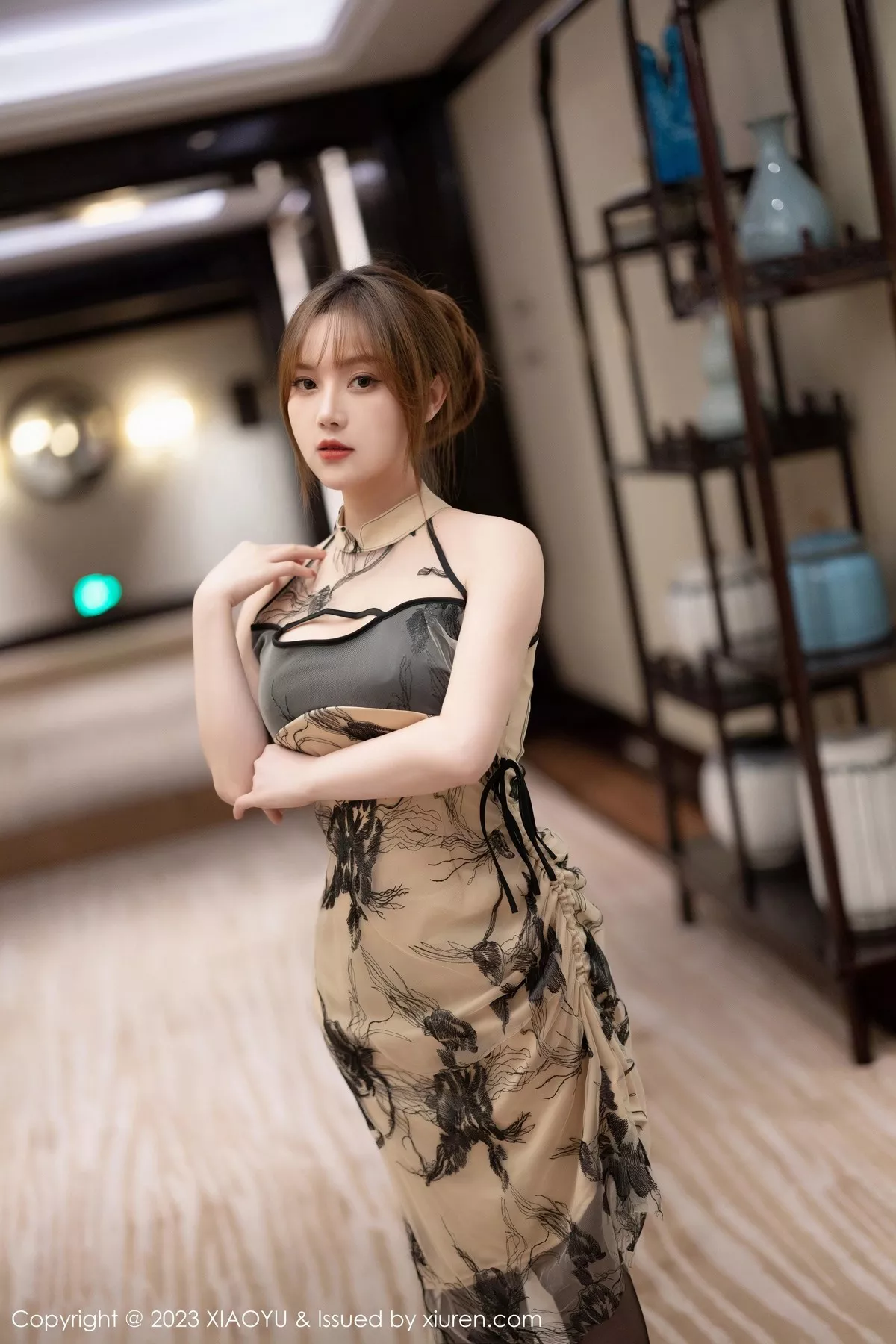 XIAOYU  语画界 Vol.1004  豆瓣酱 黑色蕾丝内衣写真111