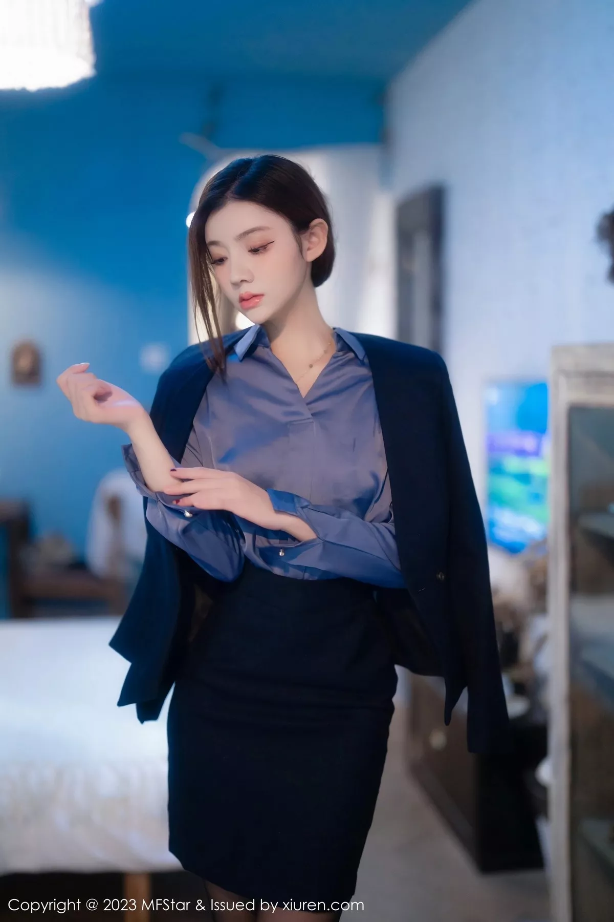 MFStar 模范学院 Vol.610 加朵babe 魅惑黑丝性感写真