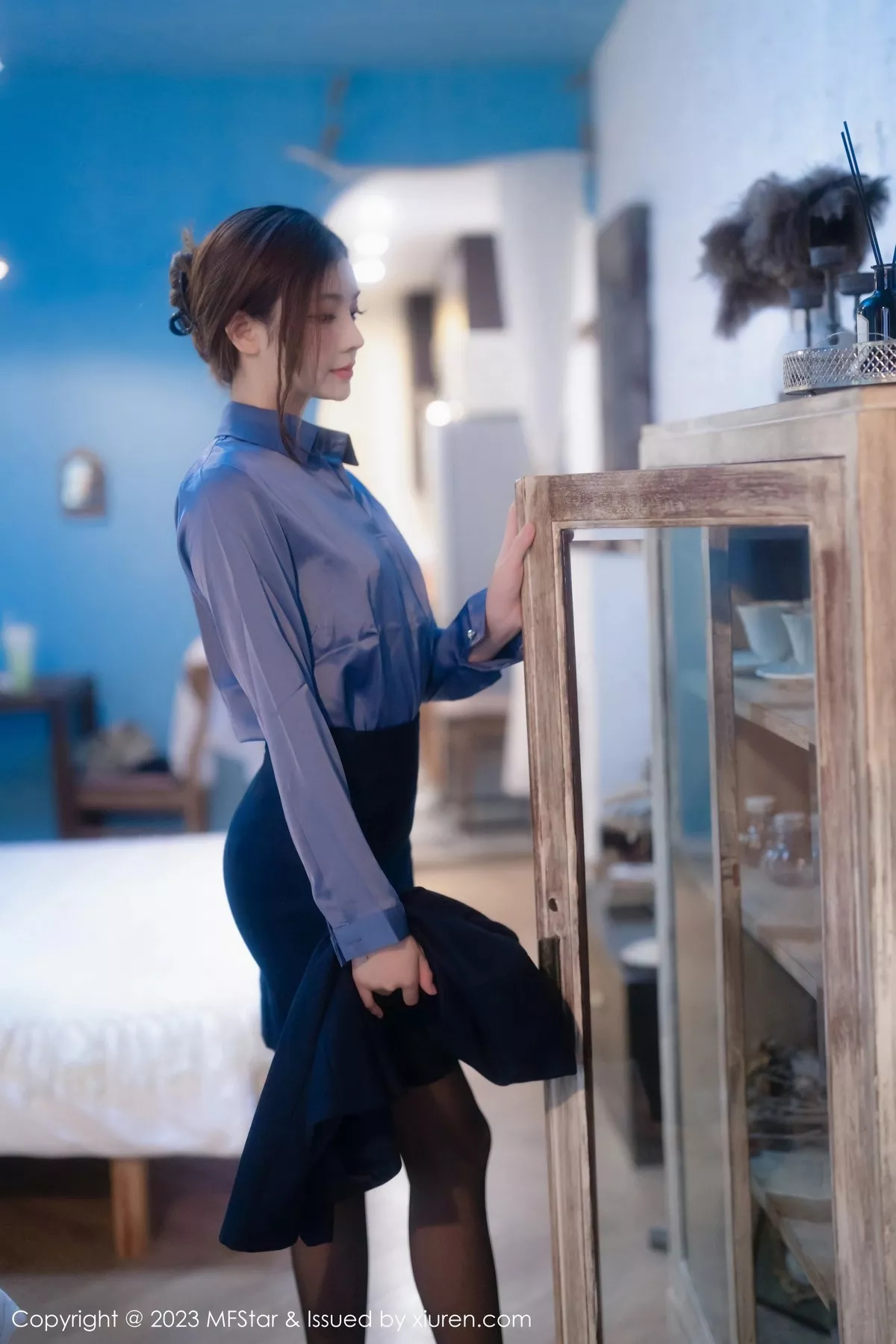 MFStar 模范学院 Vol.610 加朵babe 魅惑黑丝性感写真