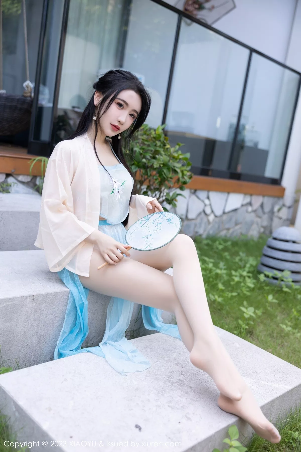 XIAOYU  语画界 Vol.1057  Cherry樱桃酱 淡蓝色古装杭州旅拍3