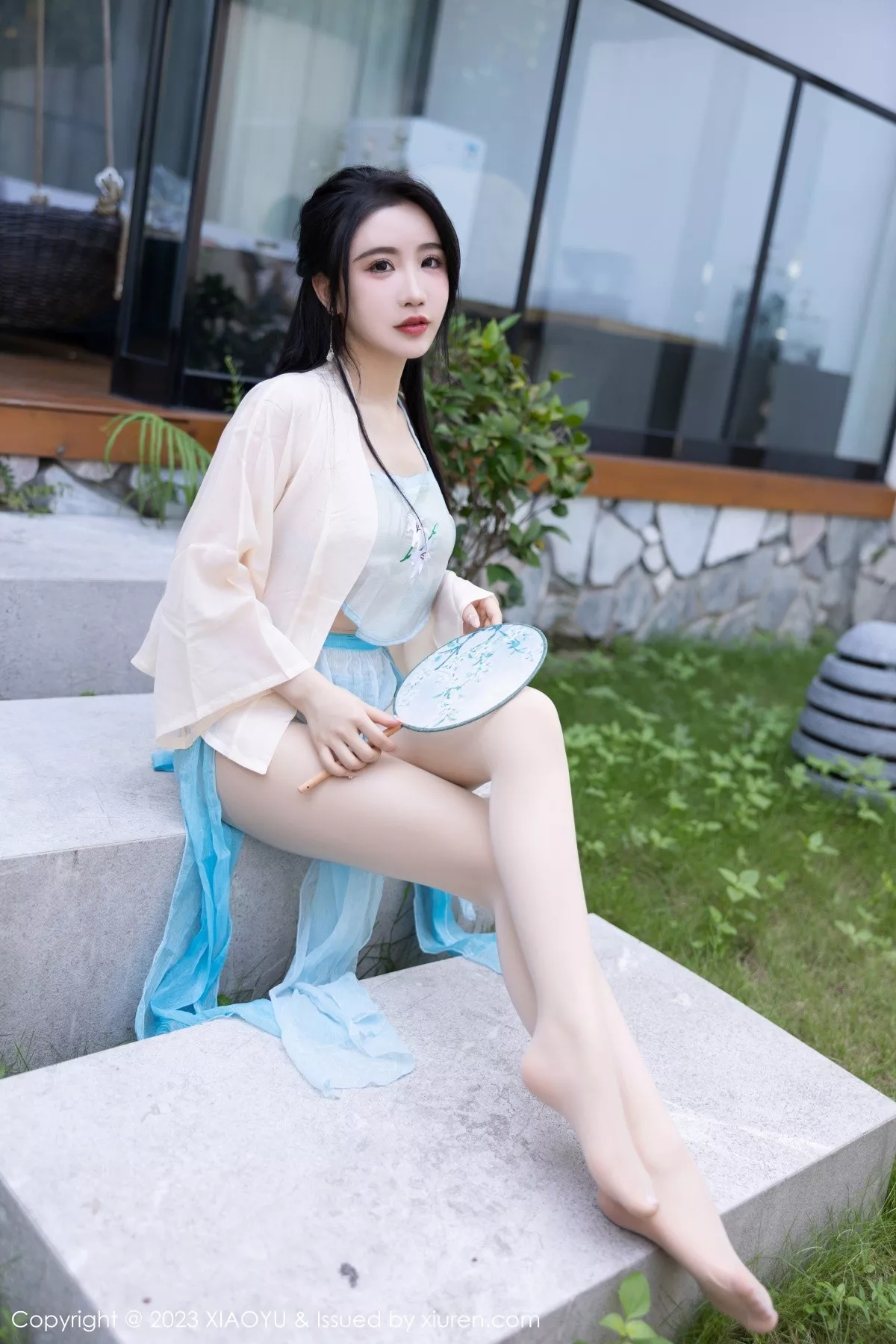XIAOYU  语画界 Vol.1057  Cherry樱桃酱 淡蓝色古装杭州旅拍3