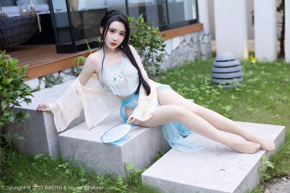 XIAOYU  语画界 Vol.1057  Cherry樱桃酱 淡蓝色古装杭州旅拍3