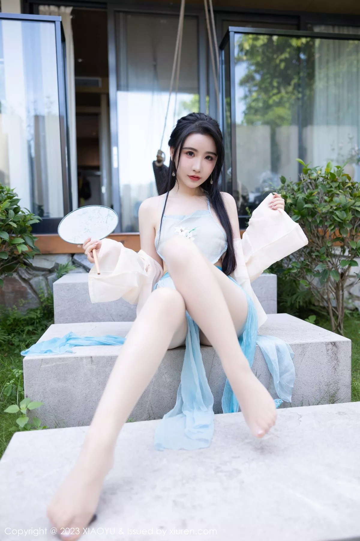 XIAOYU  语画界 Vol.1057  Cherry樱桃酱 淡蓝色古装杭州旅拍3