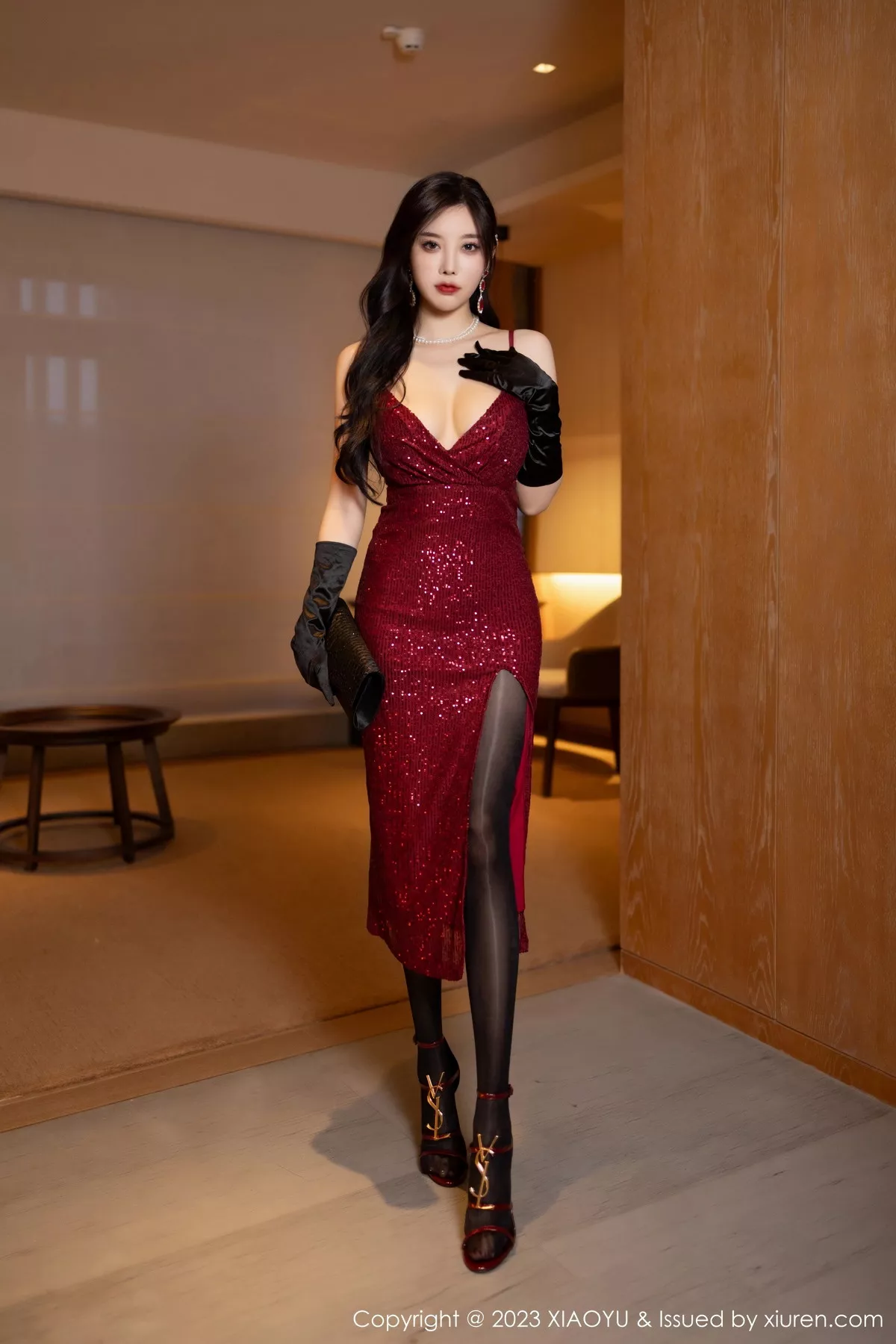 XIAOYU  语画  Vol.1085  杨晨晨Yome 红色情趣内衣性感写真1