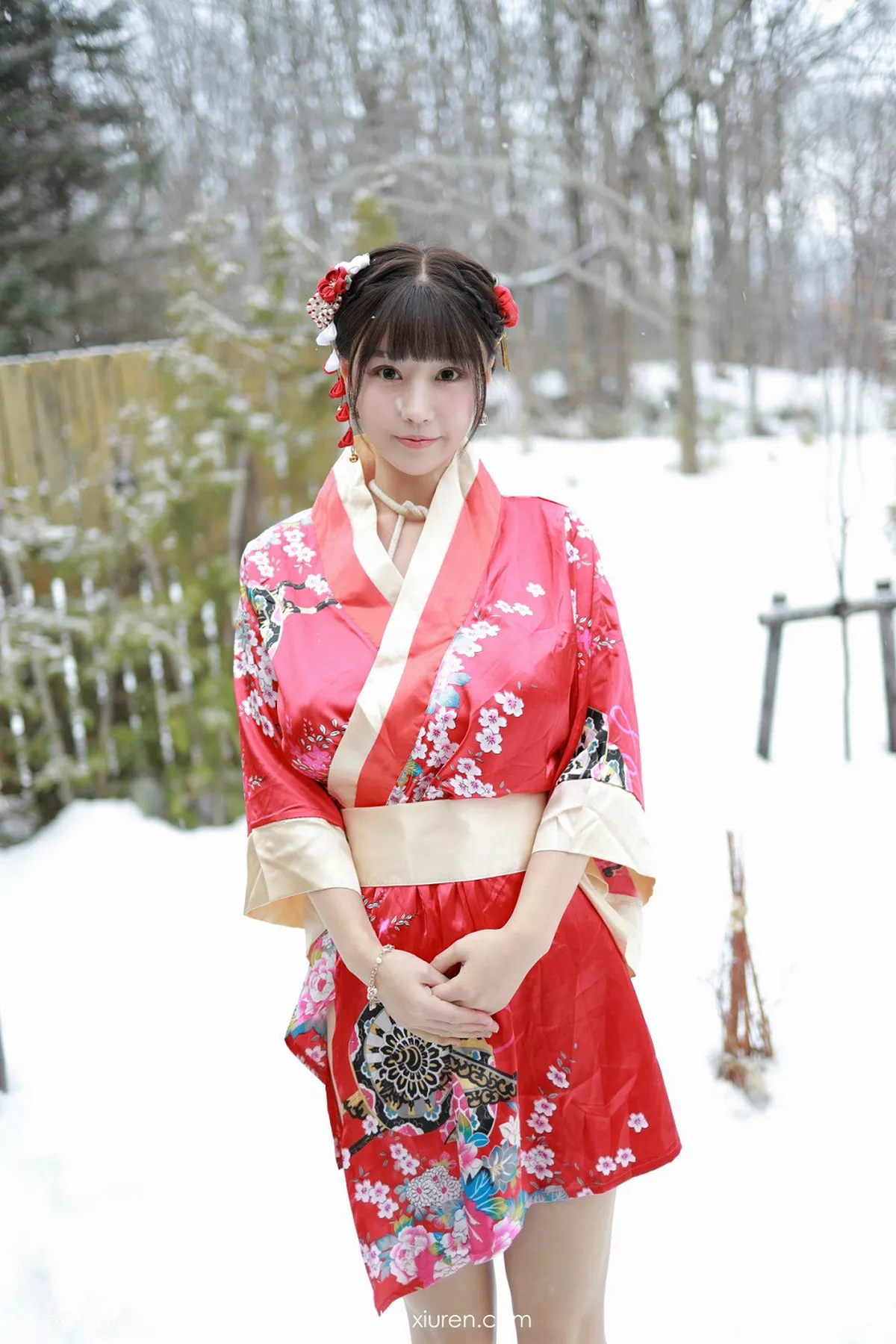 MFStar 模范学院 Vol.249 和服捆绑室外温泉湿身 朱可儿Flo...