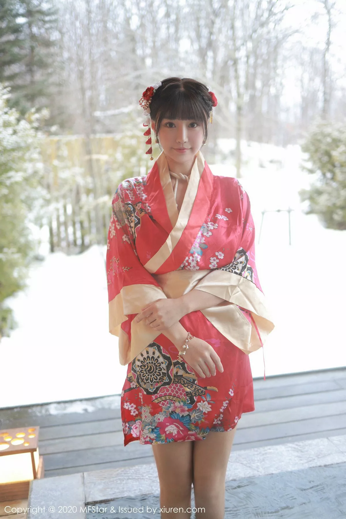 MFStar 模范学院 Vol.249 和服捆绑室外温泉湿身 朱可儿Flo...