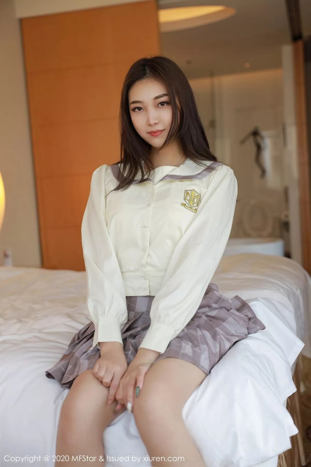 MFStar 模范学院 Vol.399  性感jk制服系列 郑颖姗 首套写真
