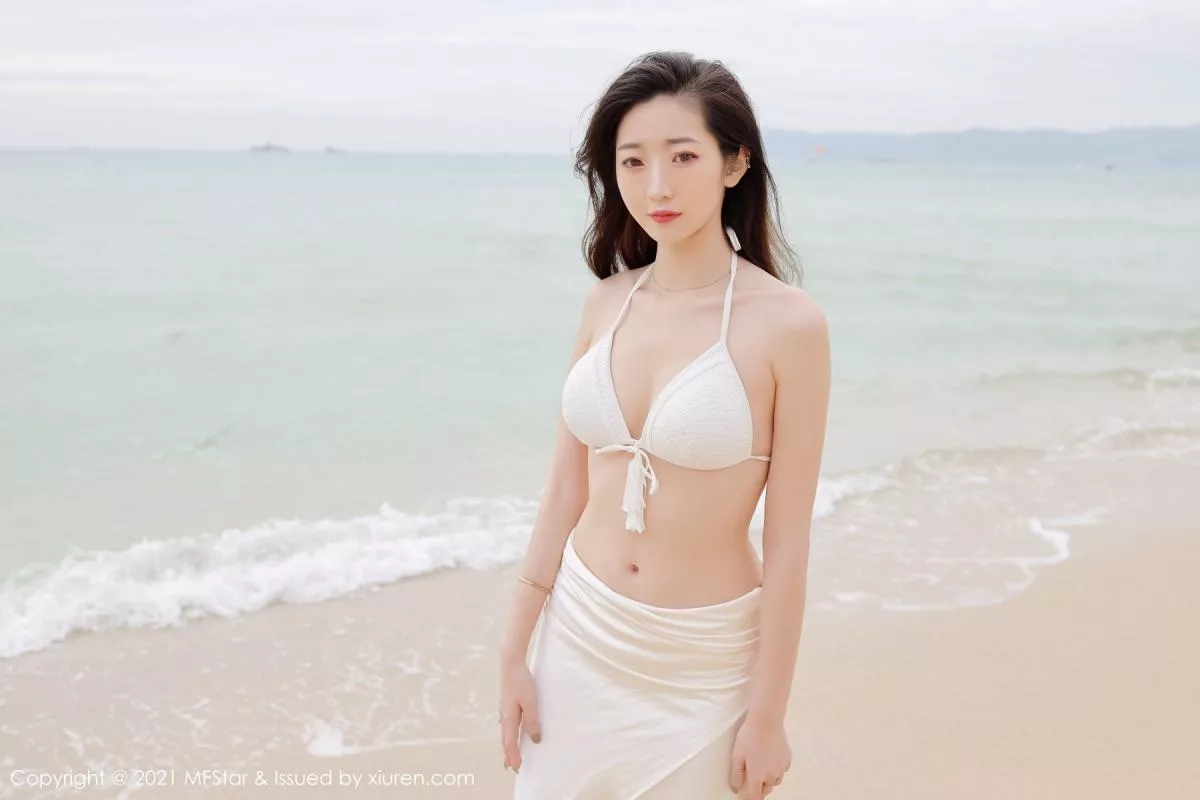 MFStar 模范学院 Vol.464  安琪yee 沙滩白色比基尼