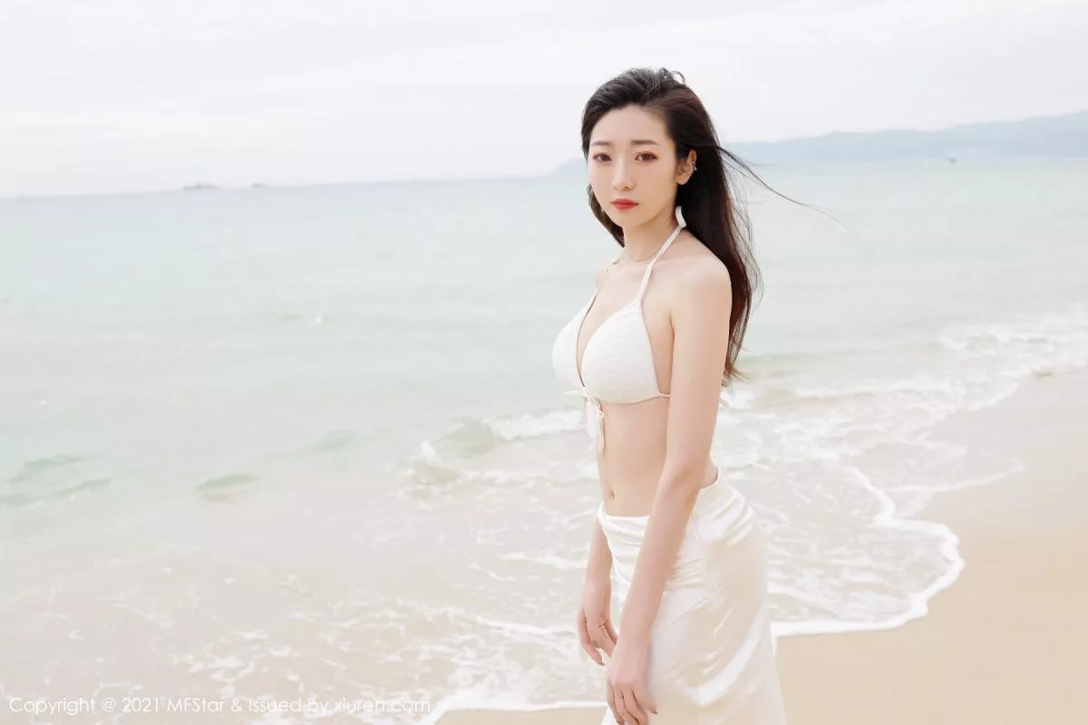 MFStar 模范学院 Vol.464  安琪yee 沙滩白色比基尼