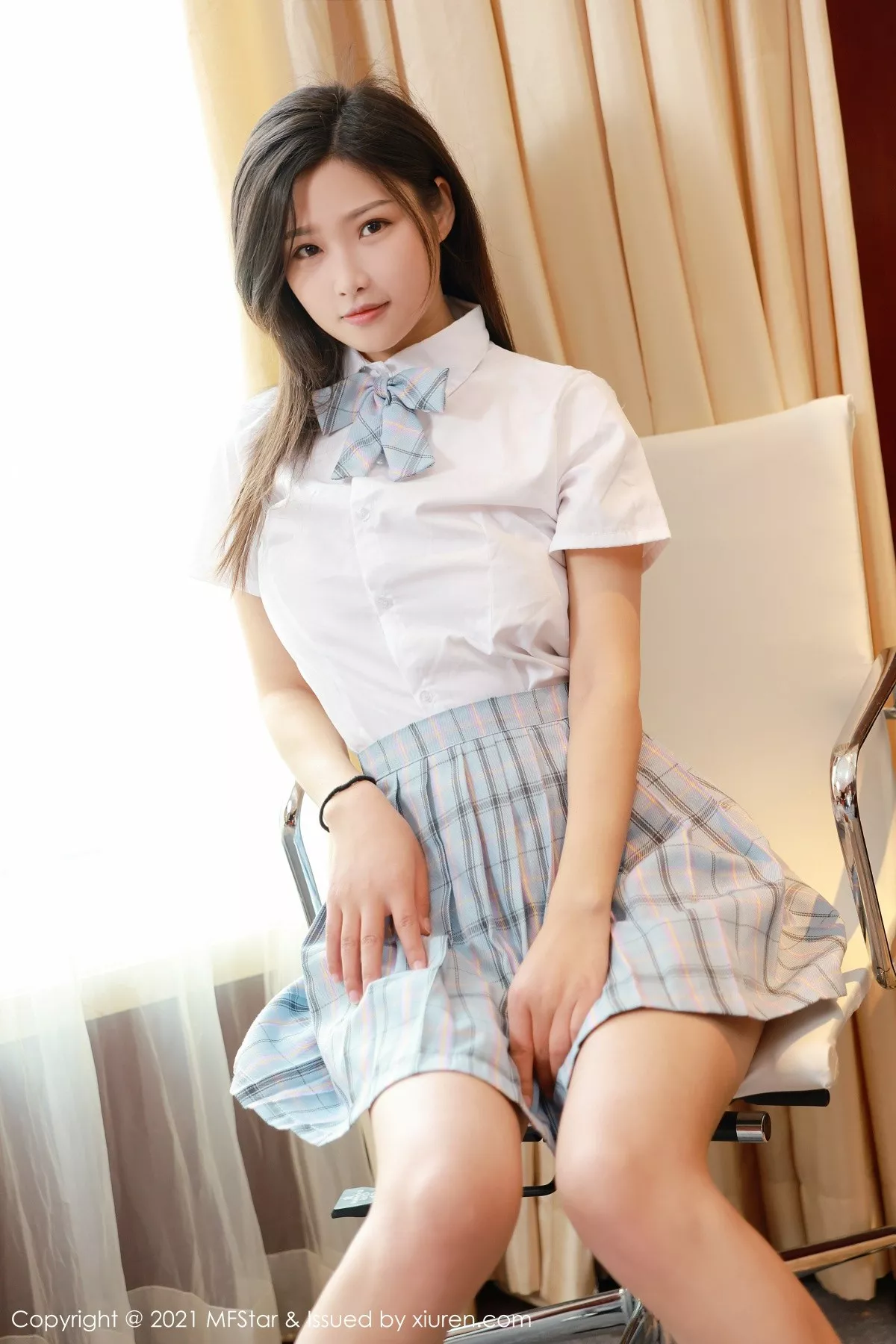 MFStar 模范学院 Vol.477  清纯可人JK制服系列 星萌 首套新人...