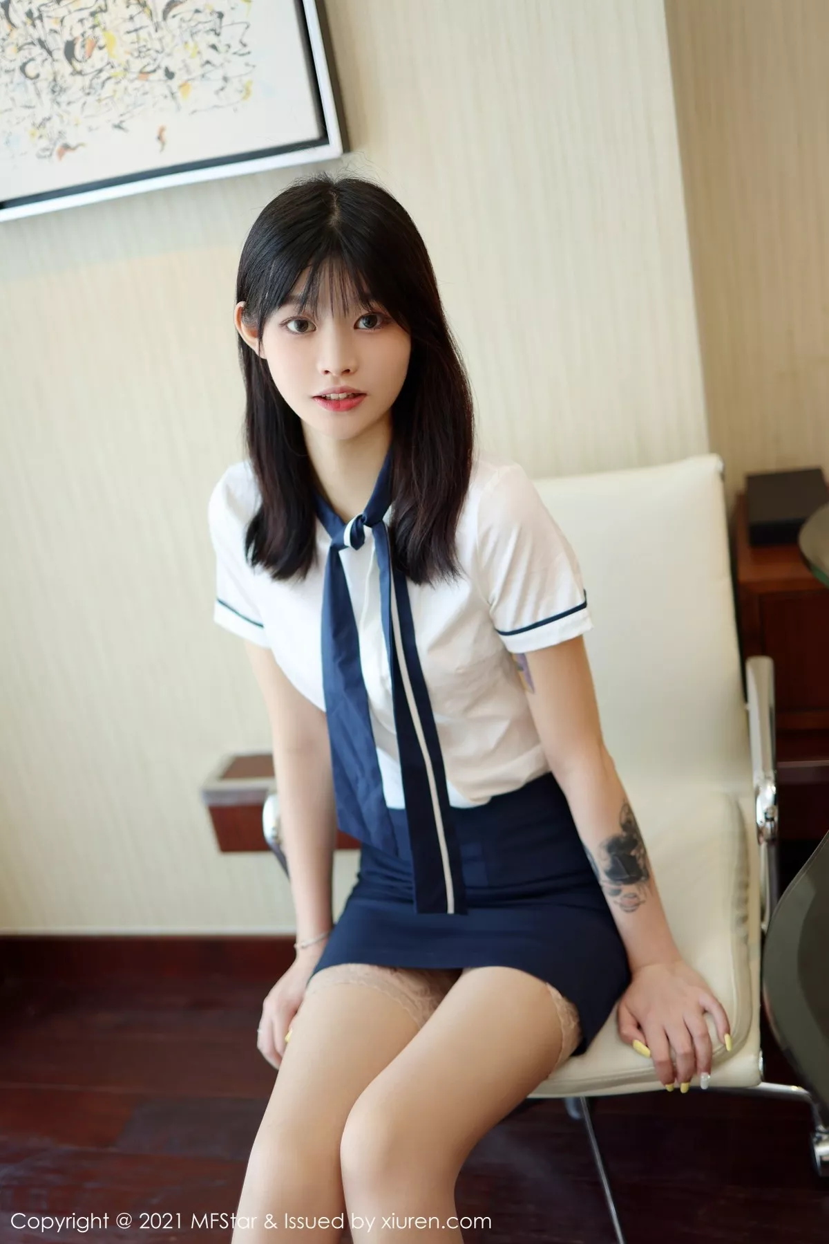 MFStar 模范学院 Vol.516 学生装系列新人模特 77qiqi 首套写真33