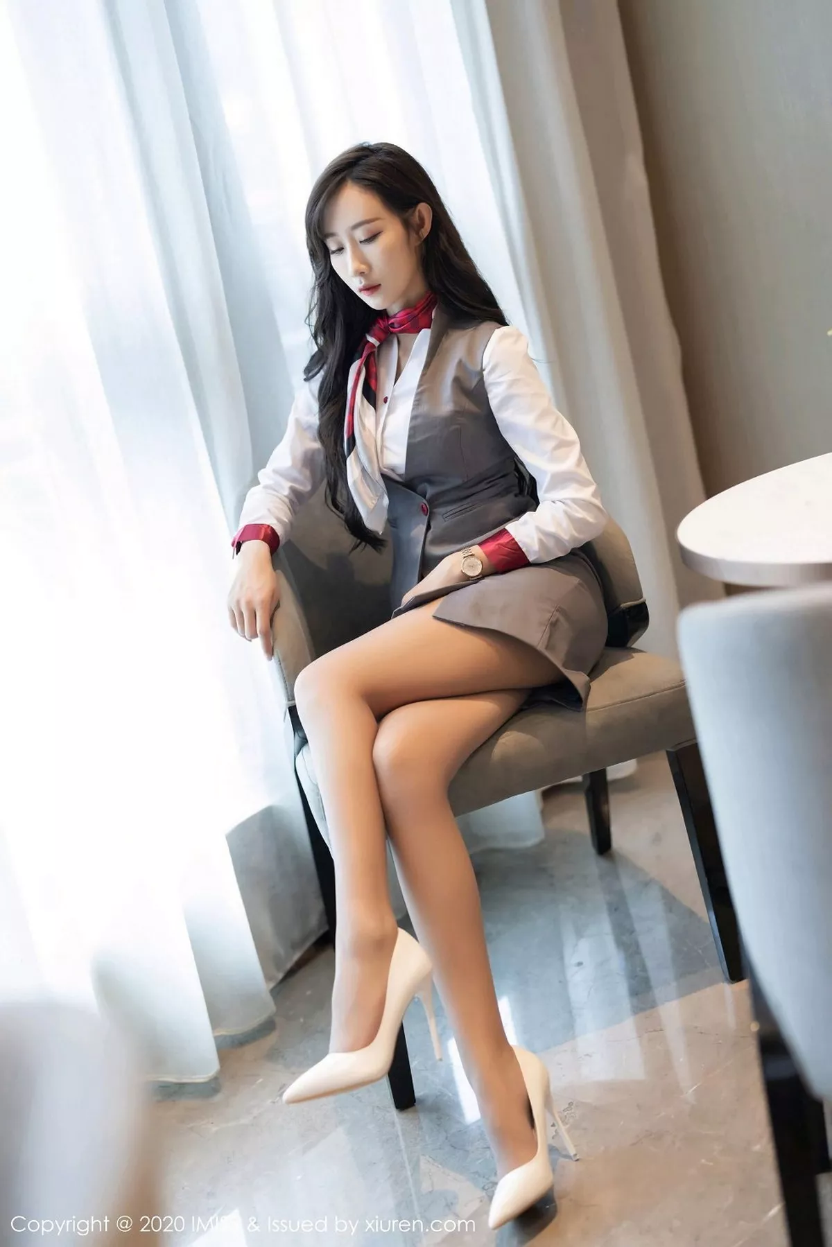 IMiss 爱蜜社 Vol.524 萌白酱 空姐制服