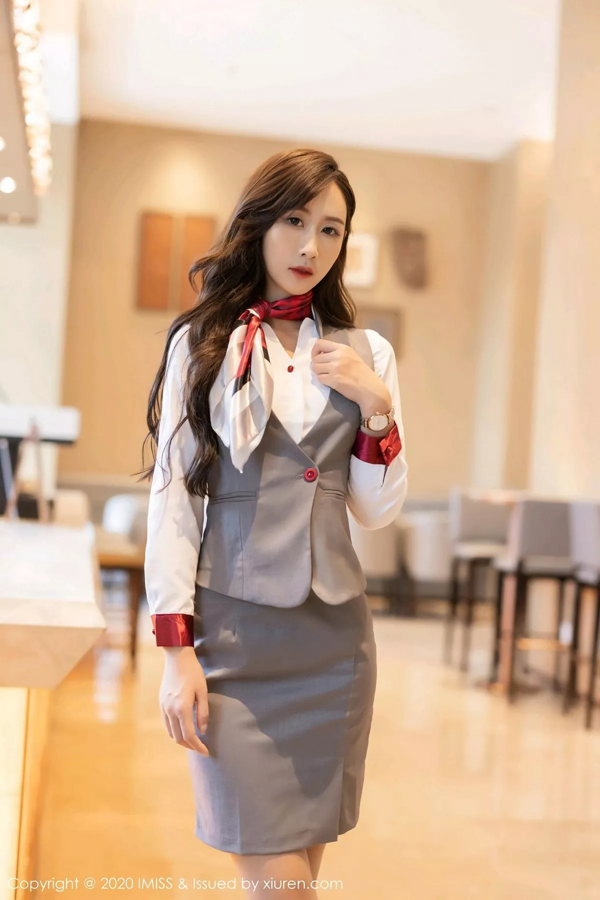 IMiss 爱蜜社 Vol.524 萌白酱 空姐制服