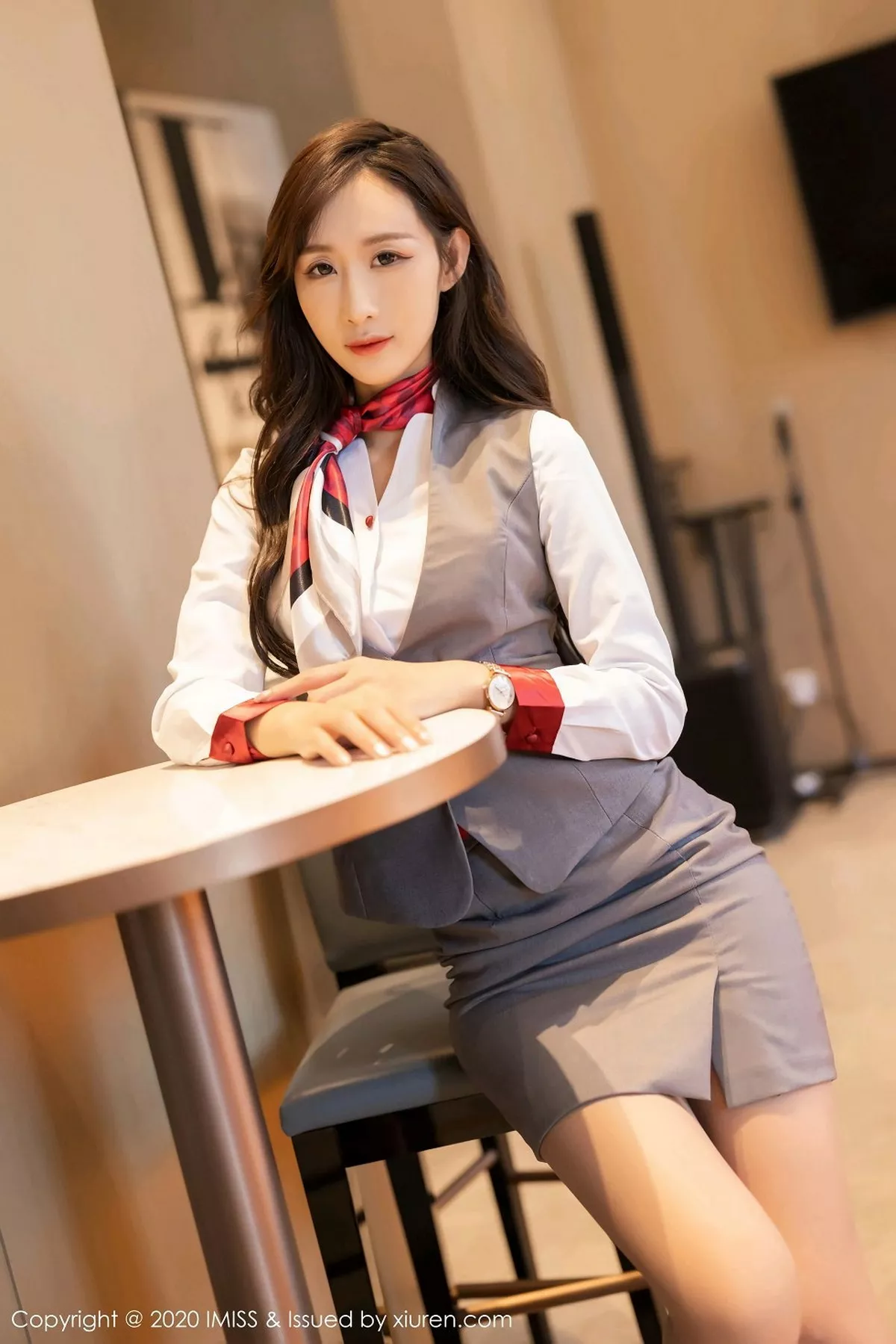IMiss 爱蜜社 Vol.524 萌白酱 空姐制服