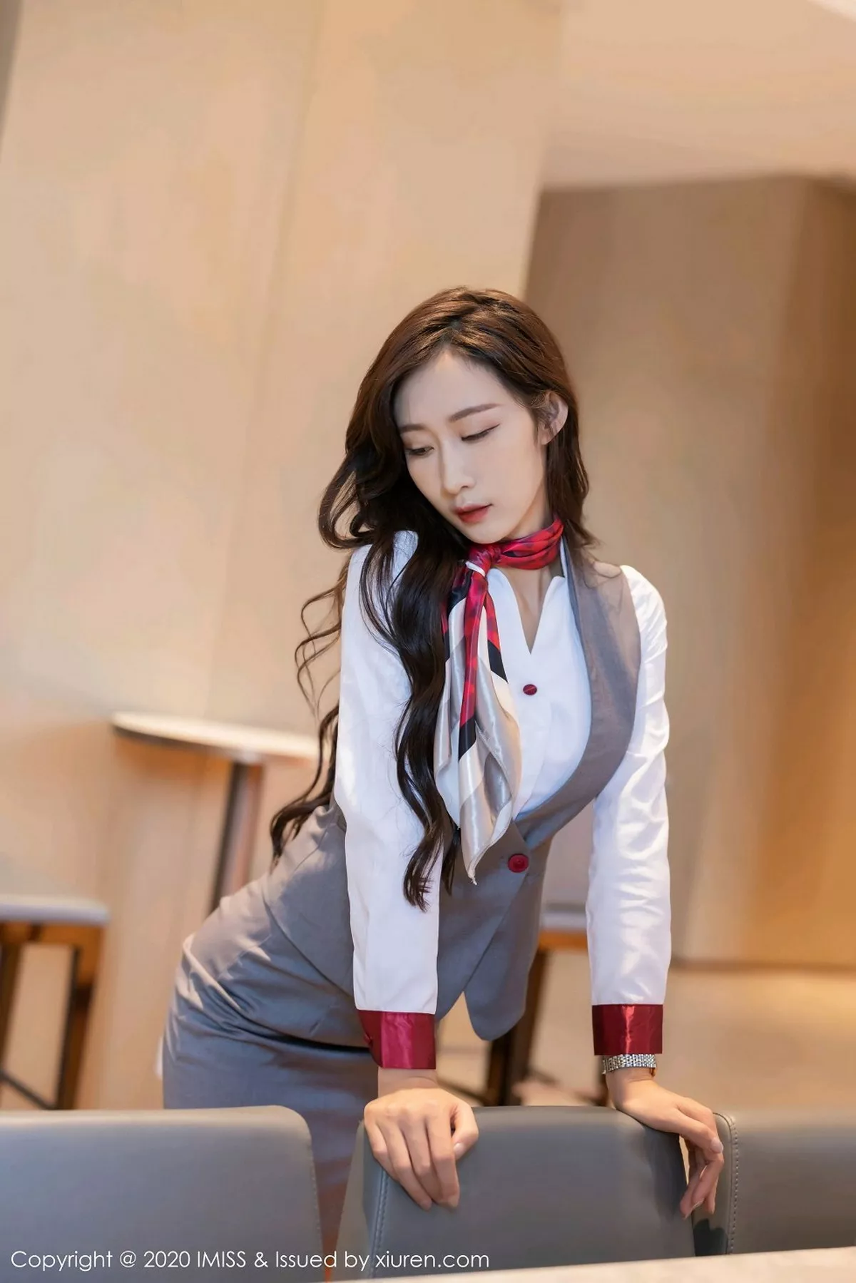 IMiss 爱蜜社 Vol.524 萌白酱 空姐制服