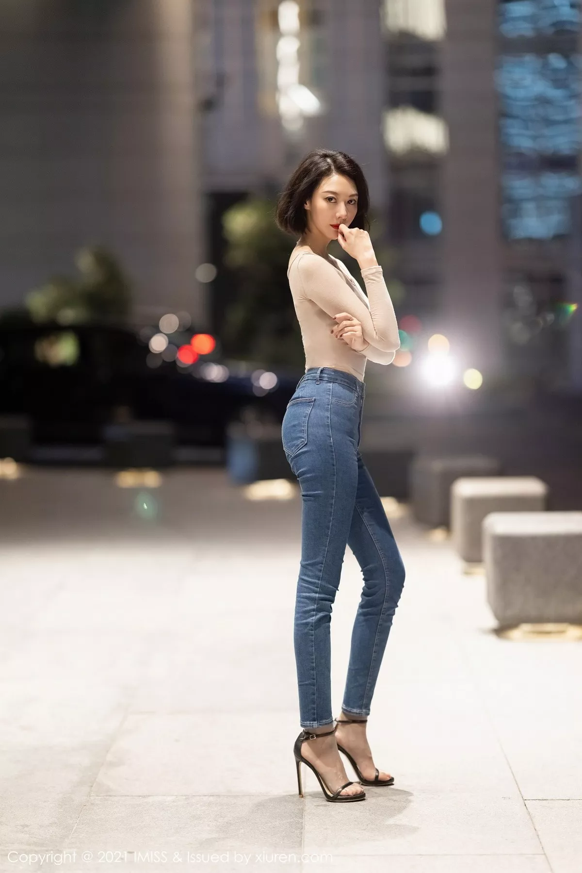 IMiss 爱蜜社 Vol.600 外拍牛仔  艺轩 气质美女写真2